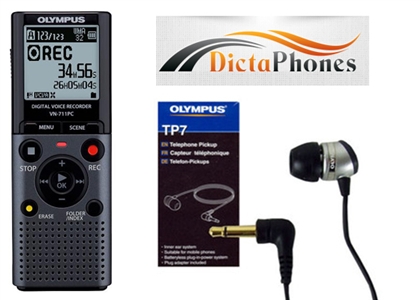Olympus VN-711PC with TP-8 Telephone Pick-Up