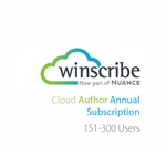 Nuance Winscribe Cloud Author Annual Subscription (151-300 Users)