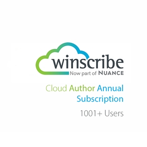 Nuance Winscribe Cloud Author Annual Subscription (1001+ Users)