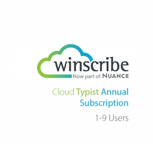 Nuance Winscribe Cloud Typist Annual Subscription (1-9 Users)