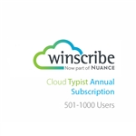 Nuance Winscribe Cloud Typist Annual Subscription (501-1000 Users)