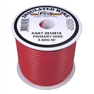 PI-81081A (250FT) 8 GA RED PRMRY WIRE