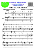 ALEXANDROV, Alexander V. - Silver Birch. ROBERTON - Choir - Male voices