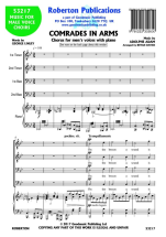 ADAM, Adolphe - Comrades in Arms arr. Bryan Davies. ROBERTON - Choir - Male voices