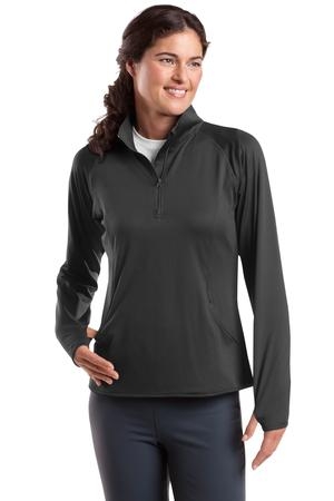 Sport-Tek Ladies Sport-Wick Stretch 1/2-Zip Pullover