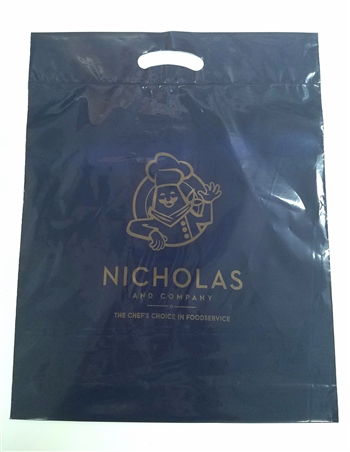 Navy Plastic Tote Bag