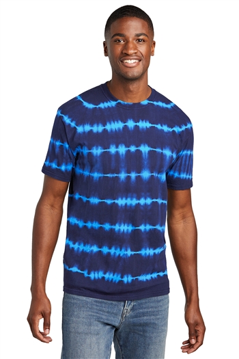 Port & Company Allover Stripe Tie-Dye Tee