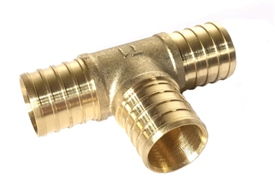 PEX Tee, Brass, 1"