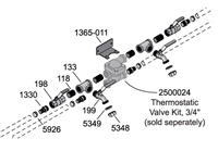 3/4" Thermostatic Valve Fittings Kit