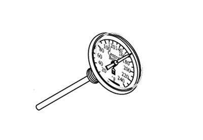 Temperature Gauge, 1/2" MPT