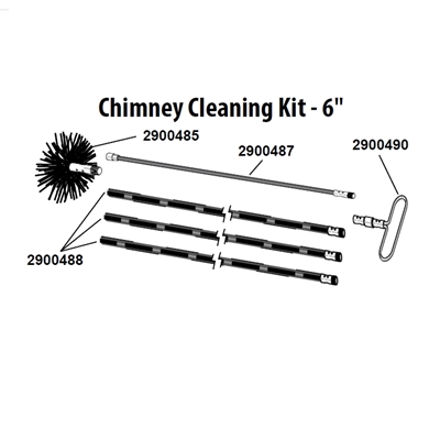 Chimney Cleaning Kit, 6”