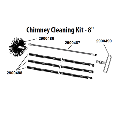 Chimney Cleaning Kit, 8”