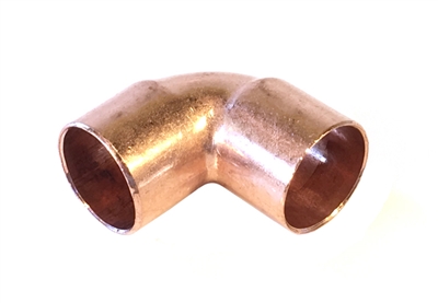 90° Elbow, Copper Pipe, 1" x 1" sweat fittings