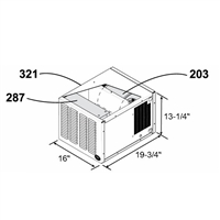 Space Heater Cabinet, 50K Btu