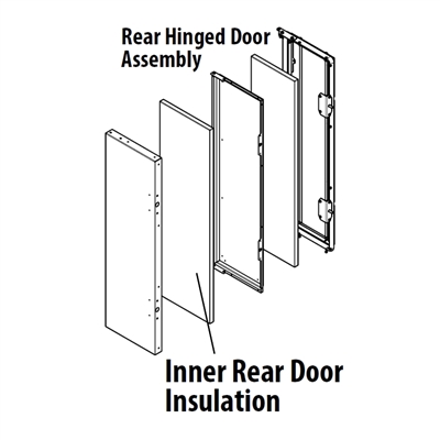 Insulation, Rear Inside Cleanout Door, Classic Edge 350 HD/360 HDX models