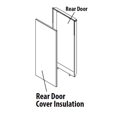 Insulation, Rear Inside Cleanout Door, Classic Edge 550 HD/560 HDX models