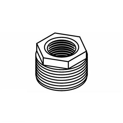 Hex Bushing, Black, 1-1/2" x 1-14"