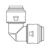 Push-fit Sharkbite Elbow, 3/4" x 3/4"