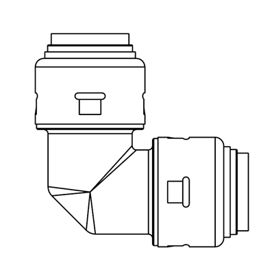 Push-fit Sharkbite Elbow, 3/4" x 3/4"