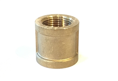 Coupling, Brass, 3/4" thread