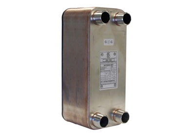 Plate Heat Exchanger, 5"x12" x 50 plates, 1-1/4" Ports