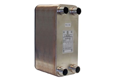 Plate Heat Exchanger, 5"x12" x 70 plates, 1-1/4" Ports