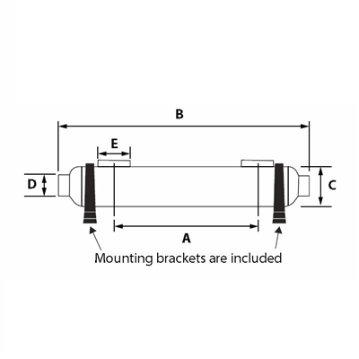 Shell & Tube Exchanger, 316L, 55k Btu