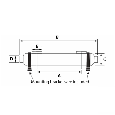 Shell & Tube Exchanger, Titanium, 360k Btu