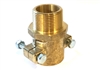 PEX Clamp Adapter, Brass, 1-1/4" barb x 1-1/4" MPT