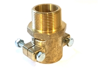 PEX Clamp Adapter, Brass, 1-1/4" barb x 1-1/4" MPT