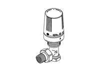 Thermostatic Radiator Valve, Body and Head, 1/2" Vertical