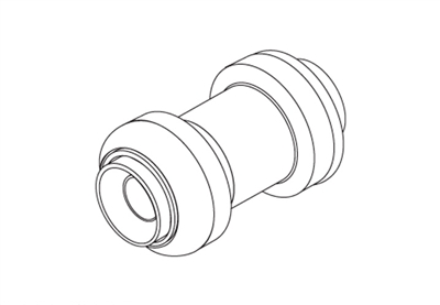 Push-fit, Coupling, Straight, 1/2" x 1/2"