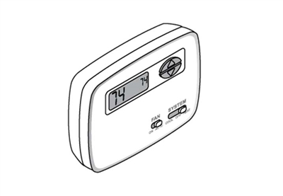 Single-stage, Non-programmable 24-Volt Thermostat