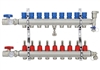 9-branch Brass Radiant Heat Manifold Set