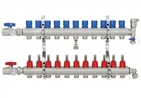 11-branch Brass Radiant Heat Manifold Set