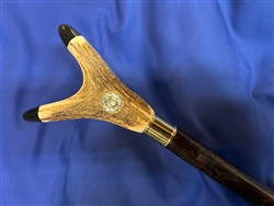 Staghorn Thumbstick With  Silver Thistle