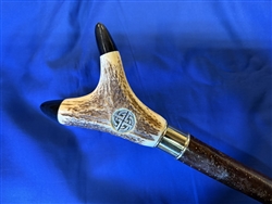Staghorn Thumbstick With  Silver Celtic Shield Knot
