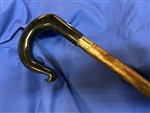 Hand Carved Black Horn Crook ( Fully Turned Nose)