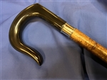 Hand Carved Black Horn Crook (Half ) Turned Nose)
