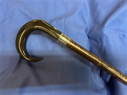 Hand Carved Black Horn Crook( Market Stick)
