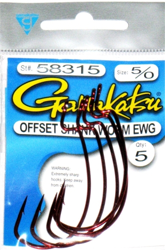 Gamakatsu Offset Worm EWG Hook