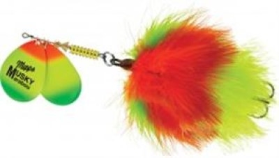 Tied Bucktail and Marabou Treble Hooks for Muskie Pike fishing