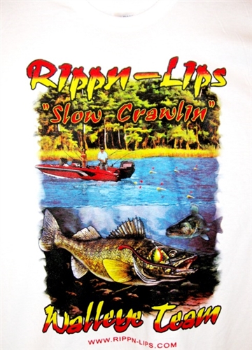 Rippn-Lips Slow Crawlin Walleye T Shirt