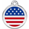 US Flag Stainless Steel Pet ID Tag