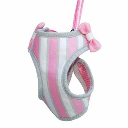 Sweet Pink Small Dog Harness with leash