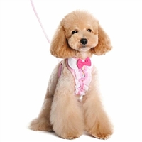 Pink Ruffles and Rhinestones Small Dog Harness