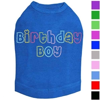 Rhinestone Birthday Boy Dog Shirt