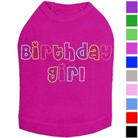 Rhinestone Birthday Girl Dog Shirt