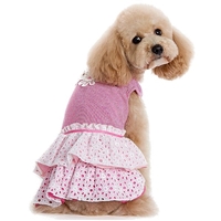 Pink Eyelet Flower Designer Dog Dress