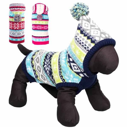 Fairisle Double-Knit Dog Sweater